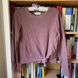 Madewell Texture & Thread Jacquard Knot-Front Top